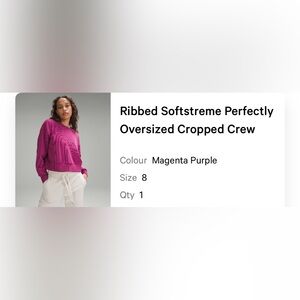 Ribbed Softstream oversized crew